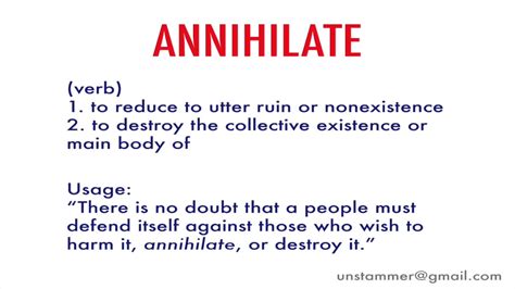 Translate 'annihilation' into Tagalog: meaning & definition .